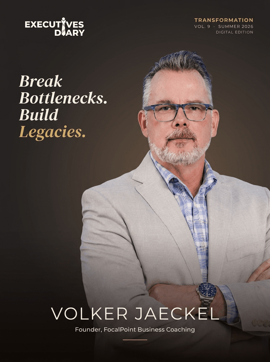 Volker Jaeckel on the cover of Executives Diary