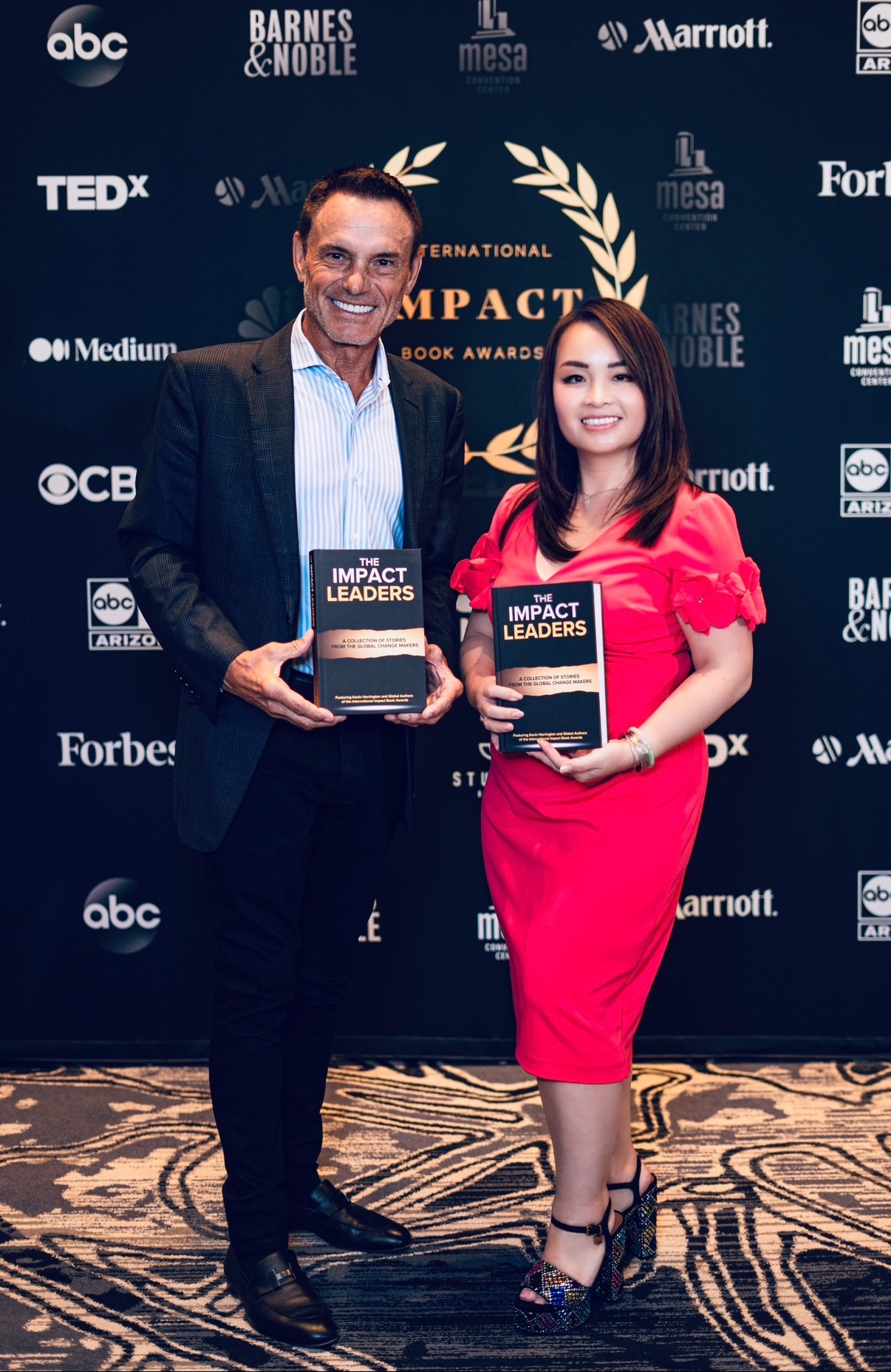 Kimly Hoang-Nakata with Kevin Harrington at the International Impact Book Awards