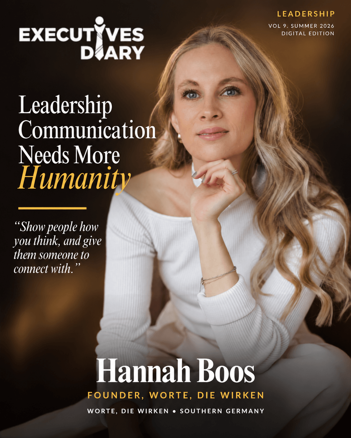 Hannah Boos - Executive Cover Feature