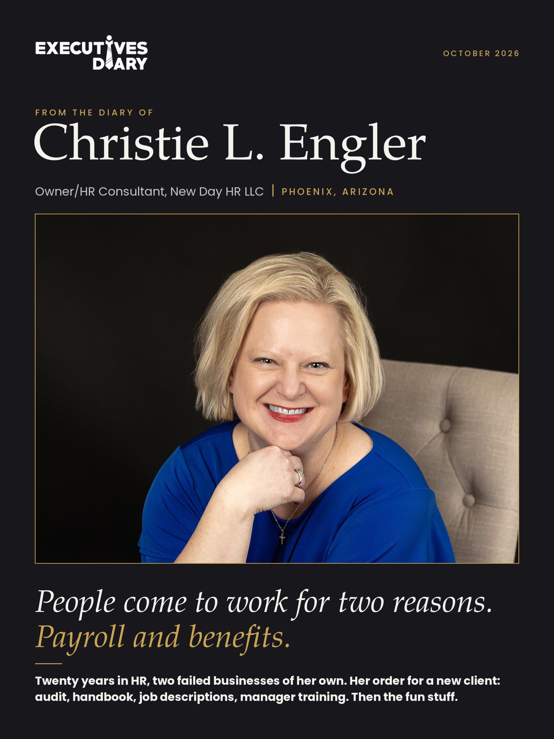 Christie L. Engler on the cover of Executives Diary