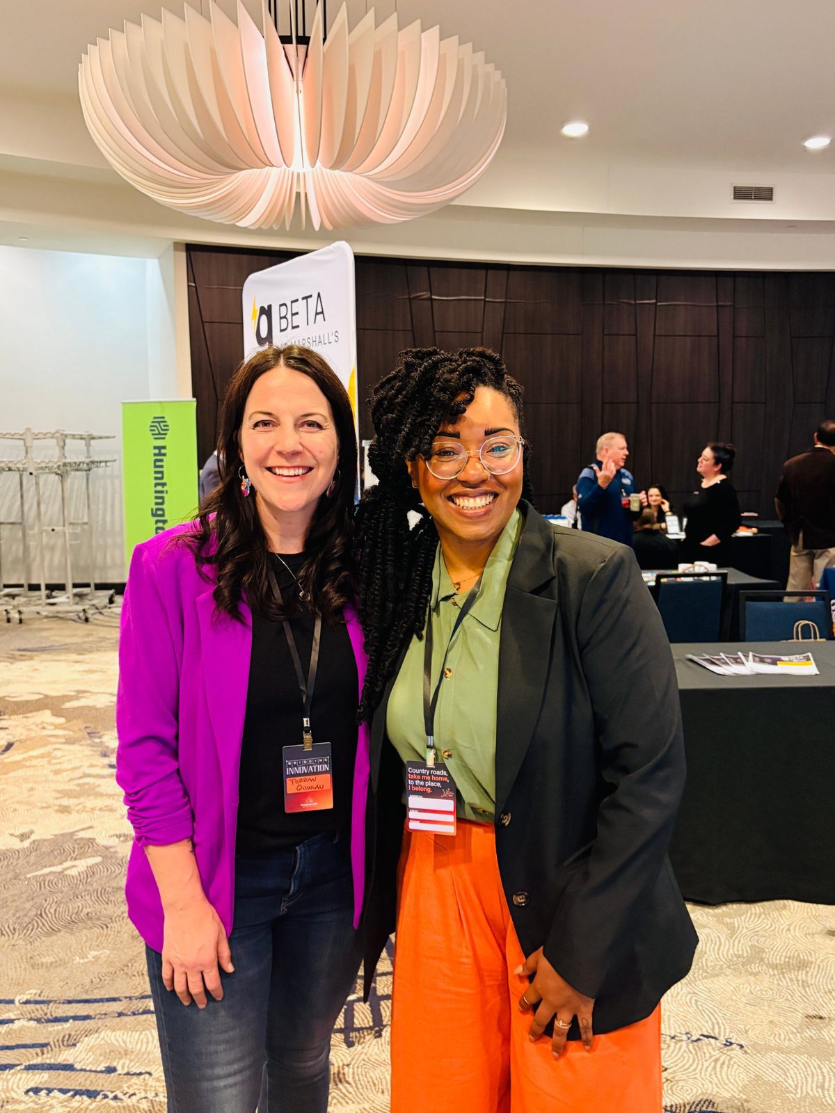 Cortina Jenelle Caldwell with Terran Quinlan at the Bridging Innovation conference