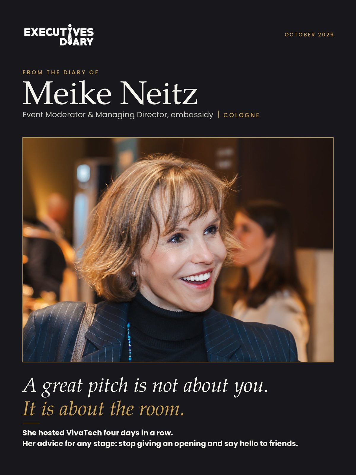 Meike Neitz on the cover of Executives Diary